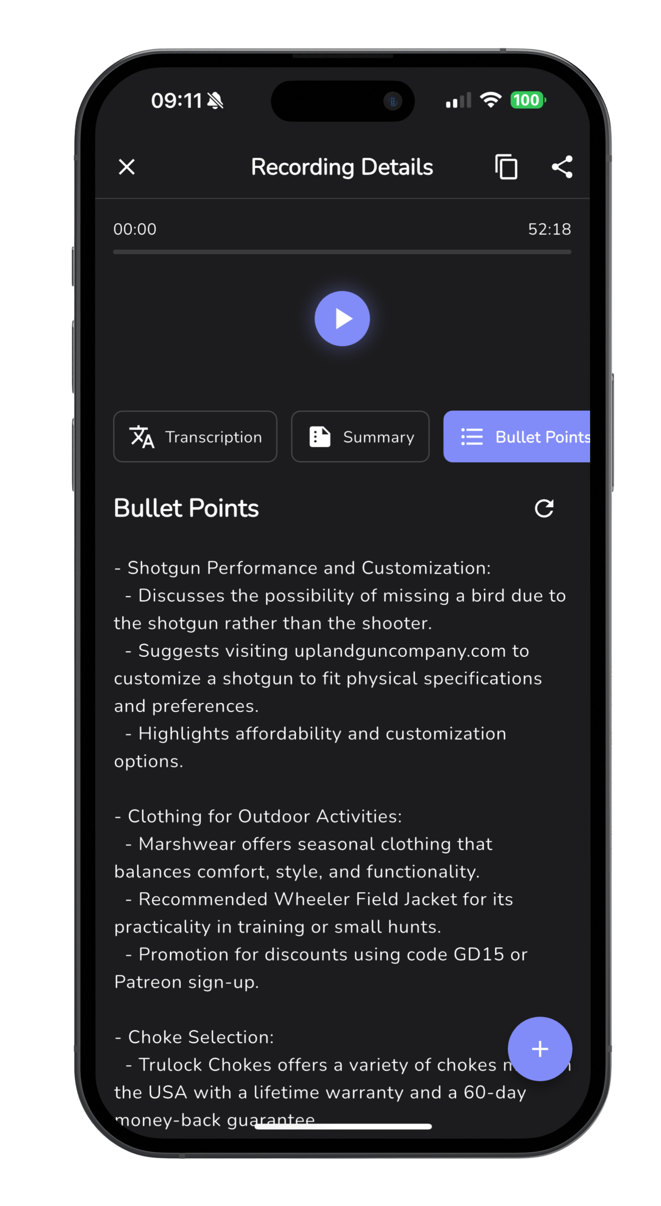 NoteHive AI app screenshot - AI note-taking interface 3