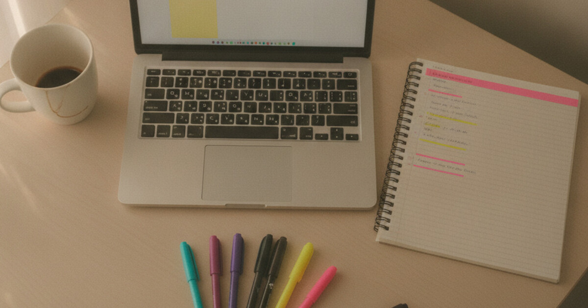 High school student using a laptop with NoteHive AI to organize class notes automatically