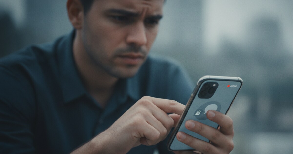 Person concerned about being recorded without consent on their phone